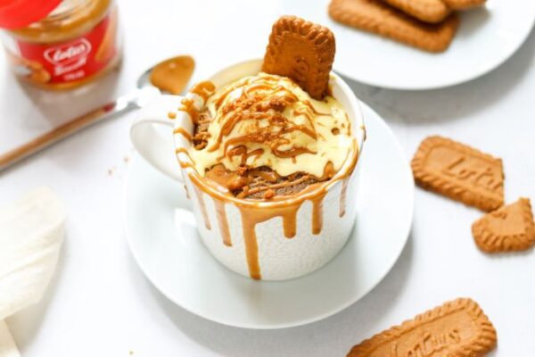 Healthier and Delicious Lotus Biscoff Cookie Vegan Mug Cake