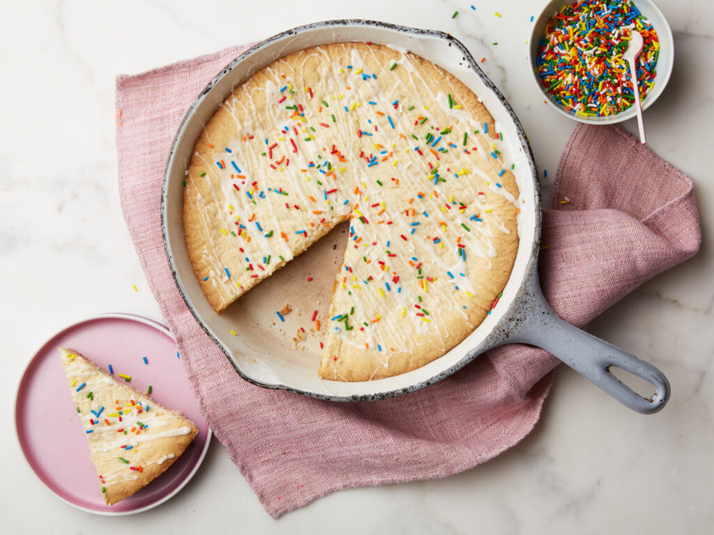 Rainbow Skillet Cookie- Recipe and ingredients